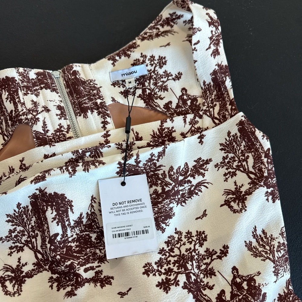 Miaou Imogene Corset brown toile - Picture 2 of 3